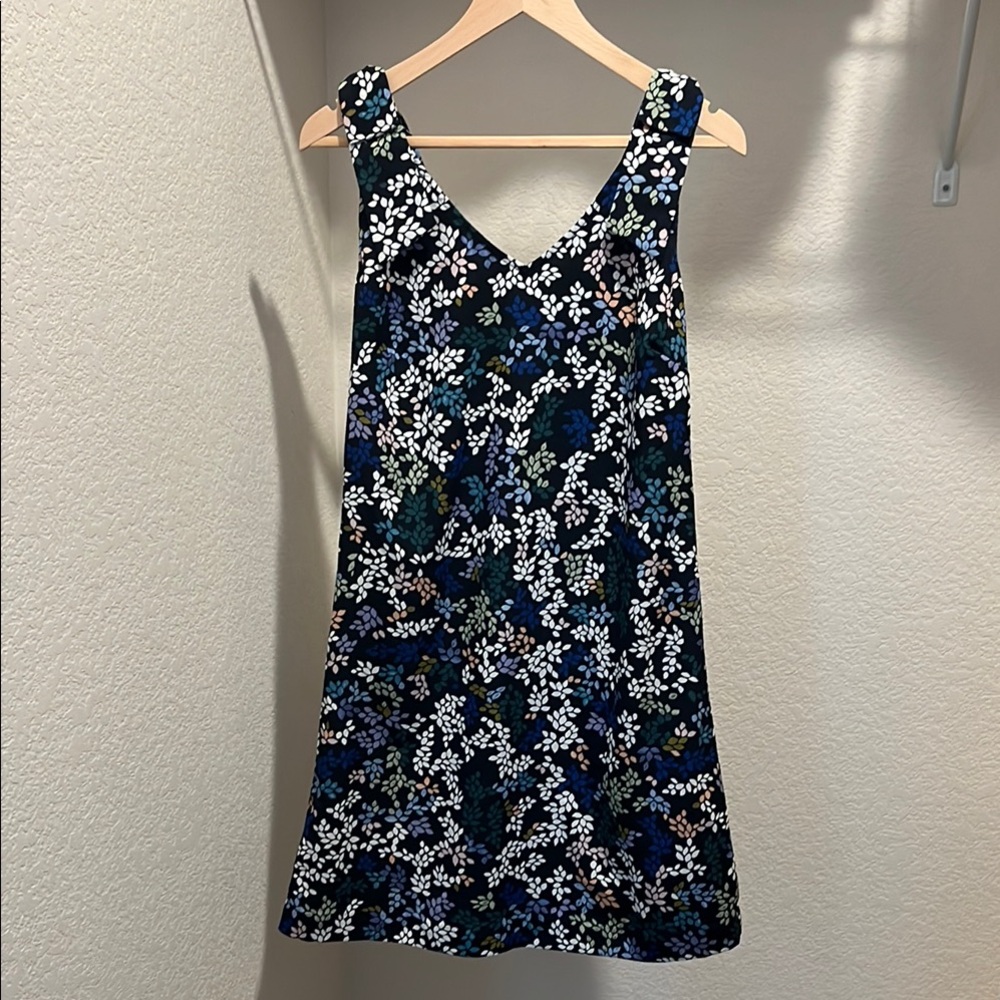 CAbi Blue V-Neck Sleeveless Sundress